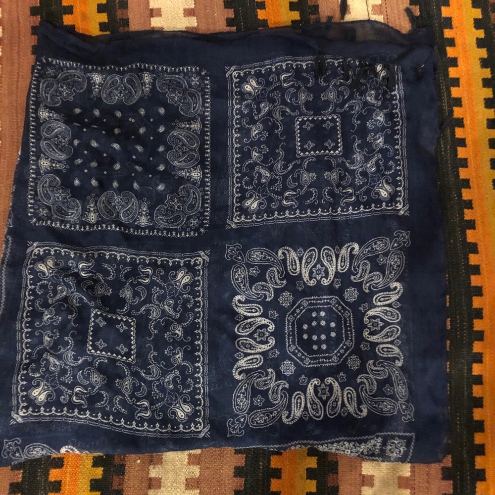 Blue Bandana Scarf